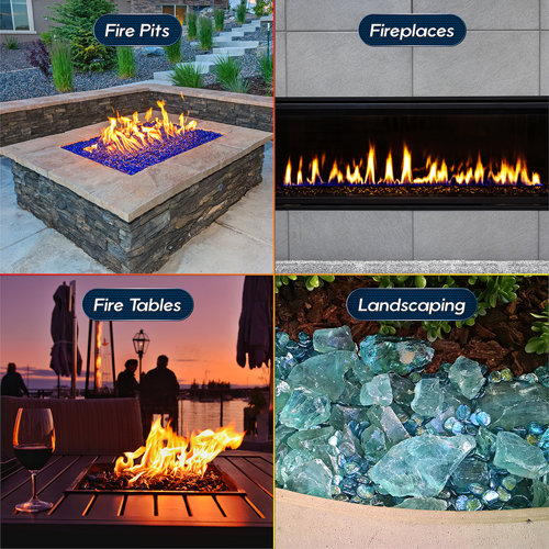 Fire Pit Essentials Original Reflective Fire Pit Glass & Reviews Wayfair